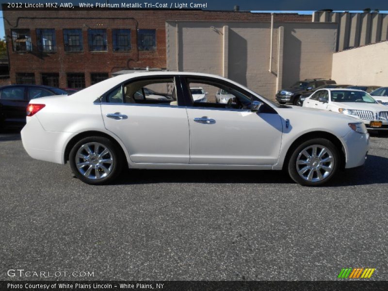 White Platinum Metallic Tri-Coat / Light Camel 2012 Lincoln MKZ AWD
