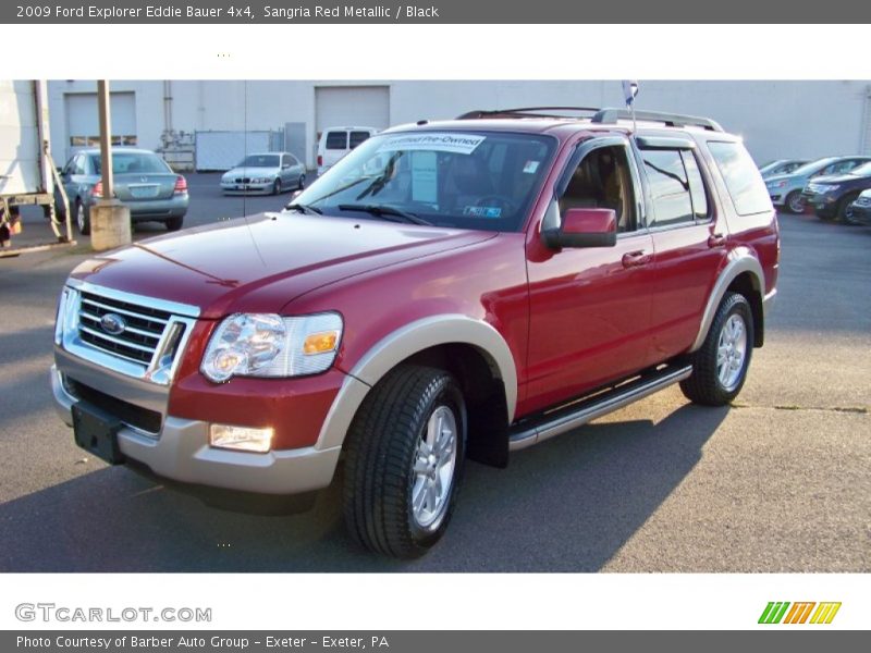 Sangria Red Metallic / Black 2009 Ford Explorer Eddie Bauer 4x4