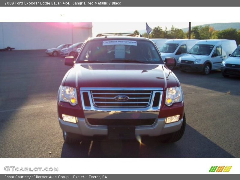 Sangria Red Metallic / Black 2009 Ford Explorer Eddie Bauer 4x4