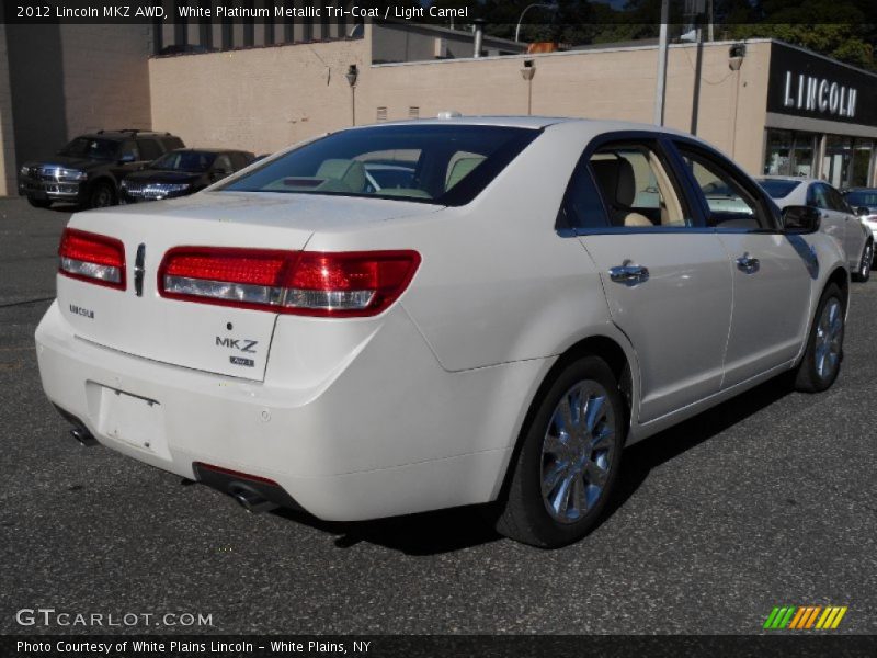 White Platinum Metallic Tri-Coat / Light Camel 2012 Lincoln MKZ AWD