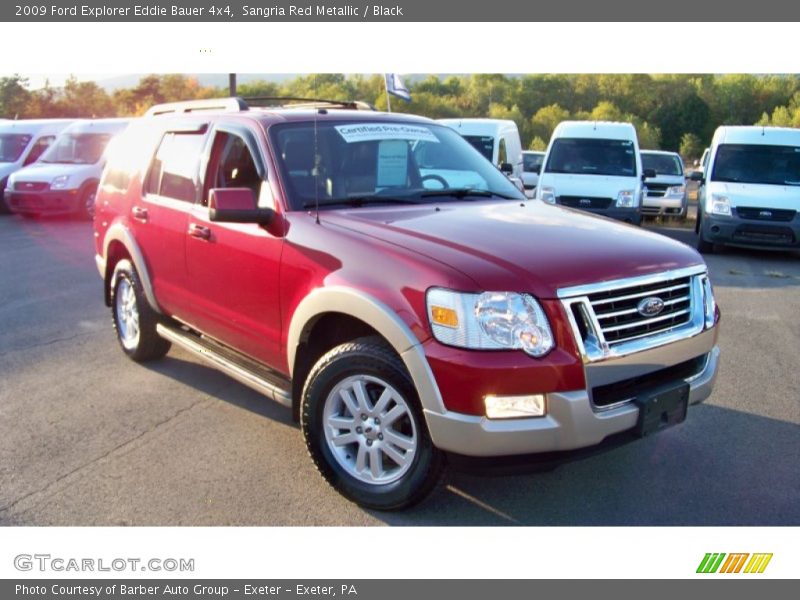 Sangria Red Metallic / Black 2009 Ford Explorer Eddie Bauer 4x4