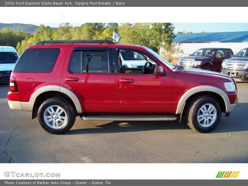 Sangria Red Metallic / Black 2009 Ford Explorer Eddie Bauer 4x4