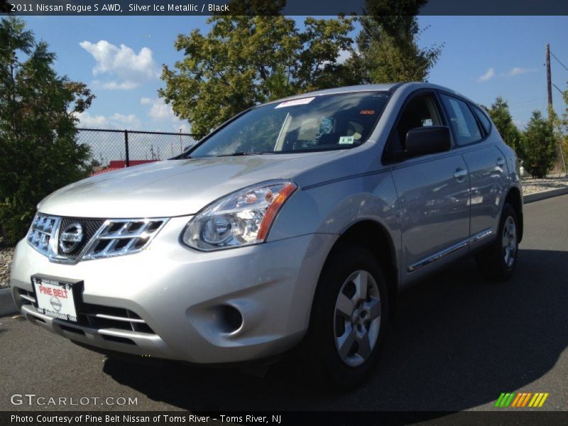 Silver Ice Metallic / Black 2011 Nissan Rogue S AWD