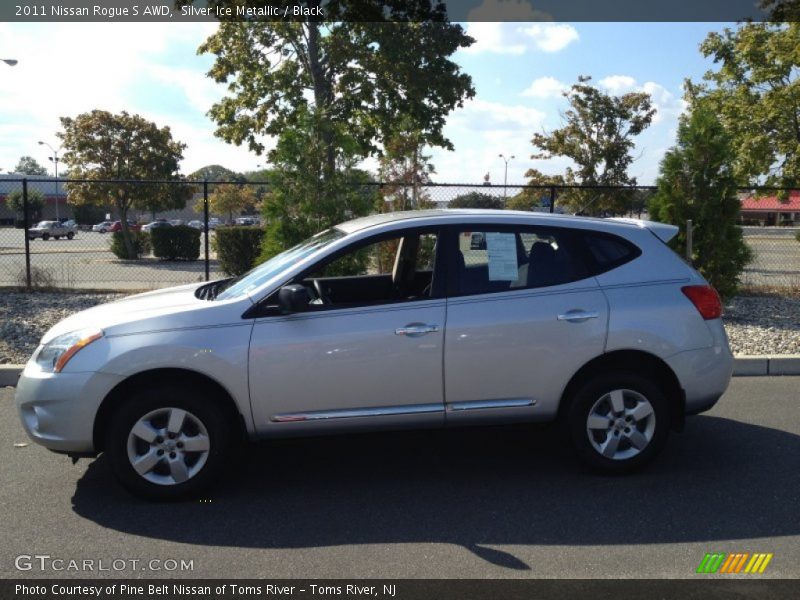 Silver Ice Metallic / Black 2011 Nissan Rogue S AWD