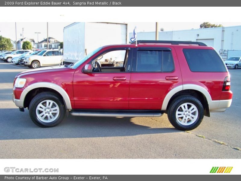Sangria Red Metallic / Black 2009 Ford Explorer Eddie Bauer 4x4