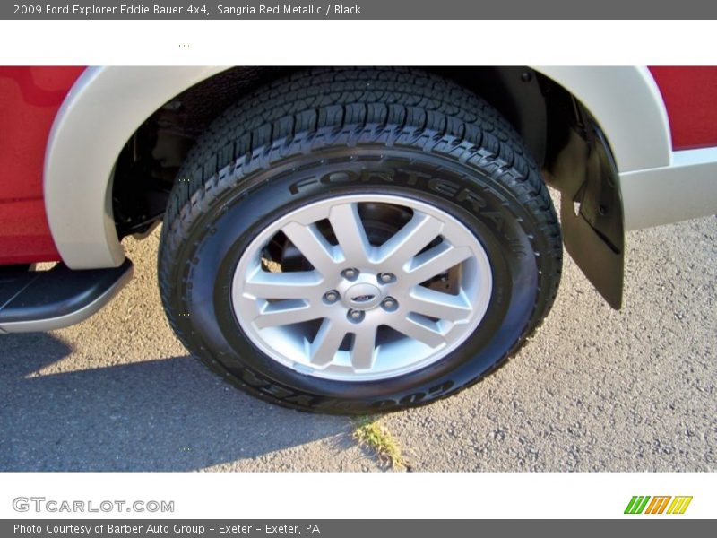 Sangria Red Metallic / Black 2009 Ford Explorer Eddie Bauer 4x4