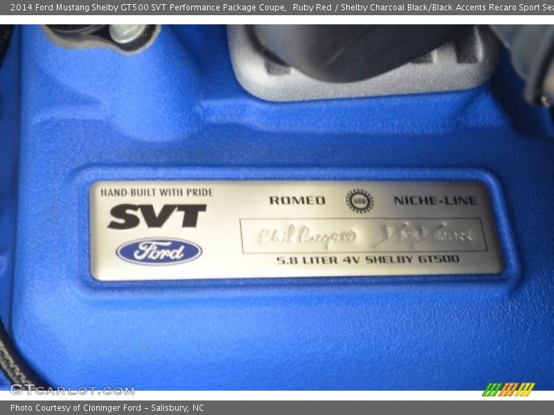  2014 Mustang Shelby GT500 SVT Performance Package Coupe Logo