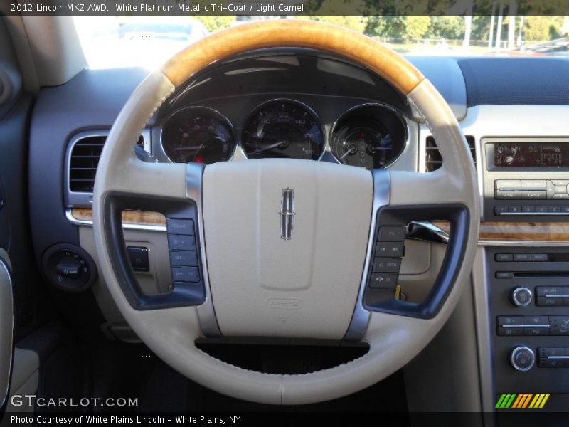 White Platinum Metallic Tri-Coat / Light Camel 2012 Lincoln MKZ AWD