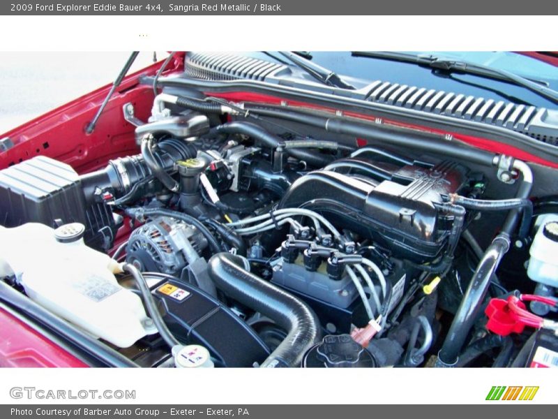 Sangria Red Metallic / Black 2009 Ford Explorer Eddie Bauer 4x4