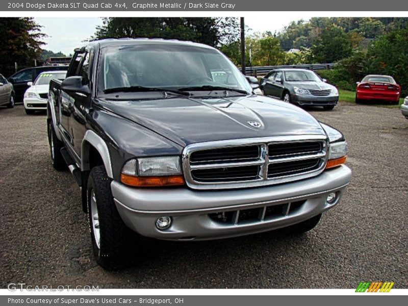 Graphite Metallic / Dark Slate Gray 2004 Dodge Dakota SLT Quad Cab 4x4