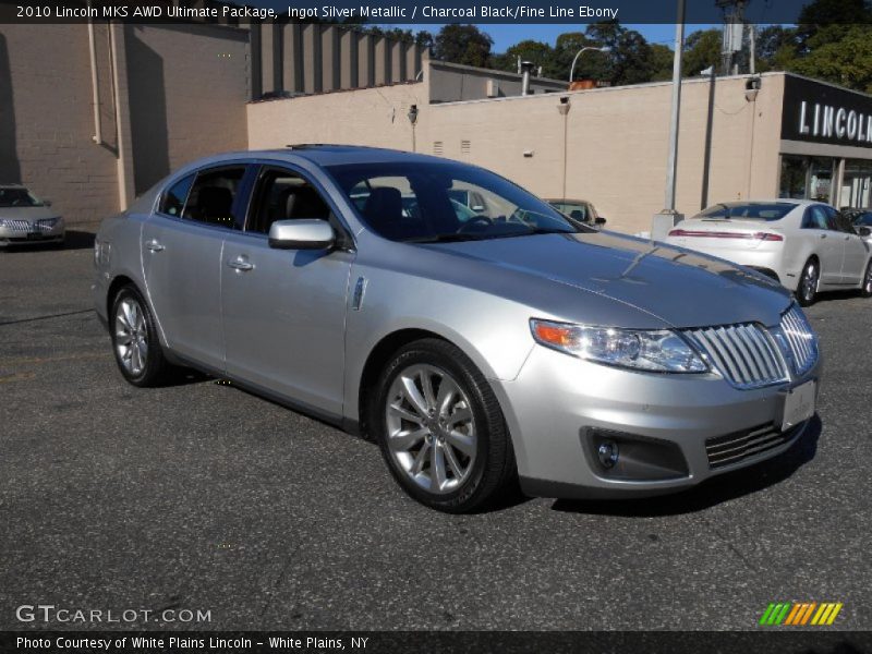 Ingot Silver Metallic / Charcoal Black/Fine Line Ebony 2010 Lincoln MKS AWD Ultimate Package