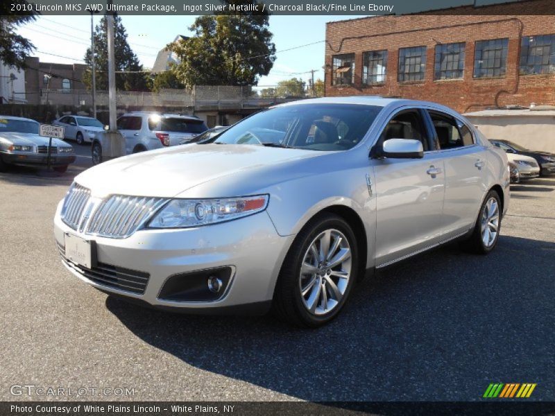 Ingot Silver Metallic / Charcoal Black/Fine Line Ebony 2010 Lincoln MKS AWD Ultimate Package