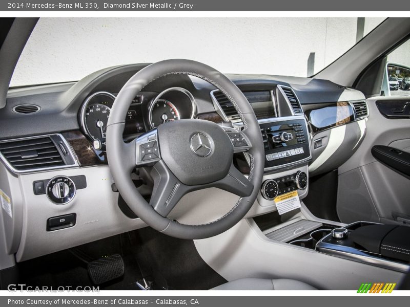 Diamond Silver Metallic / Grey 2014 Mercedes-Benz ML 350
