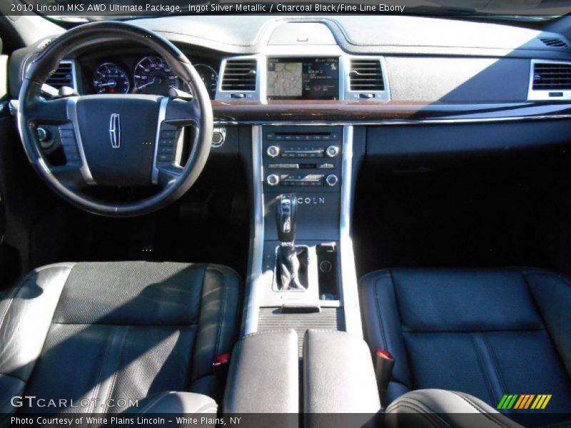Ingot Silver Metallic / Charcoal Black/Fine Line Ebony 2010 Lincoln MKS AWD Ultimate Package