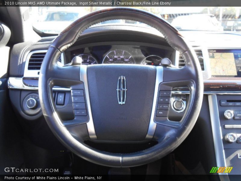 Ingot Silver Metallic / Charcoal Black/Fine Line Ebony 2010 Lincoln MKS AWD Ultimate Package