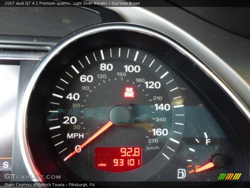 Light Silver Metallic / Espresso Brown 2007 Audi Q7 4.2 Premium quattro