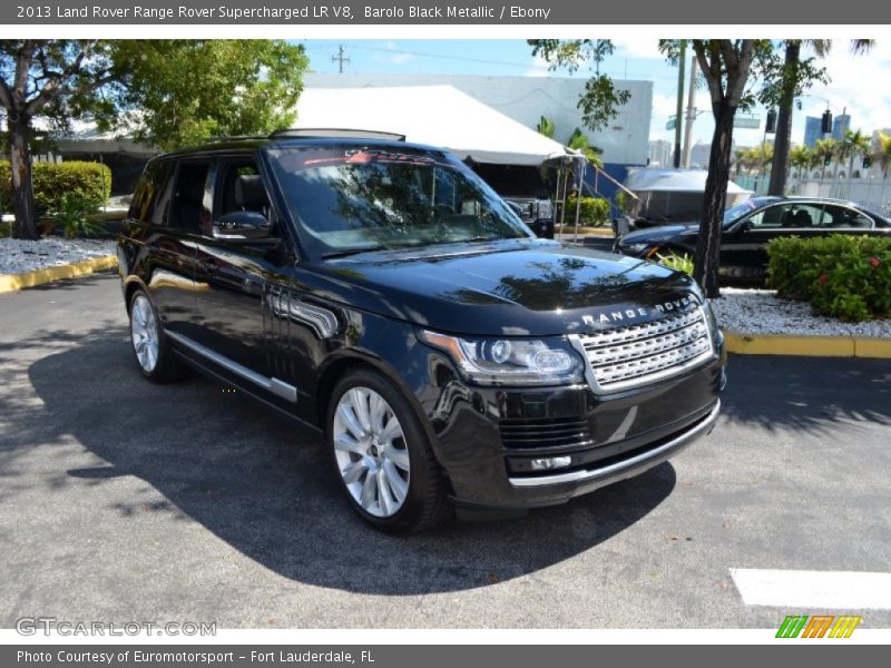 Barolo Black Metallic / Ebony 2013 Land Rover Range Rover Supercharged LR V8