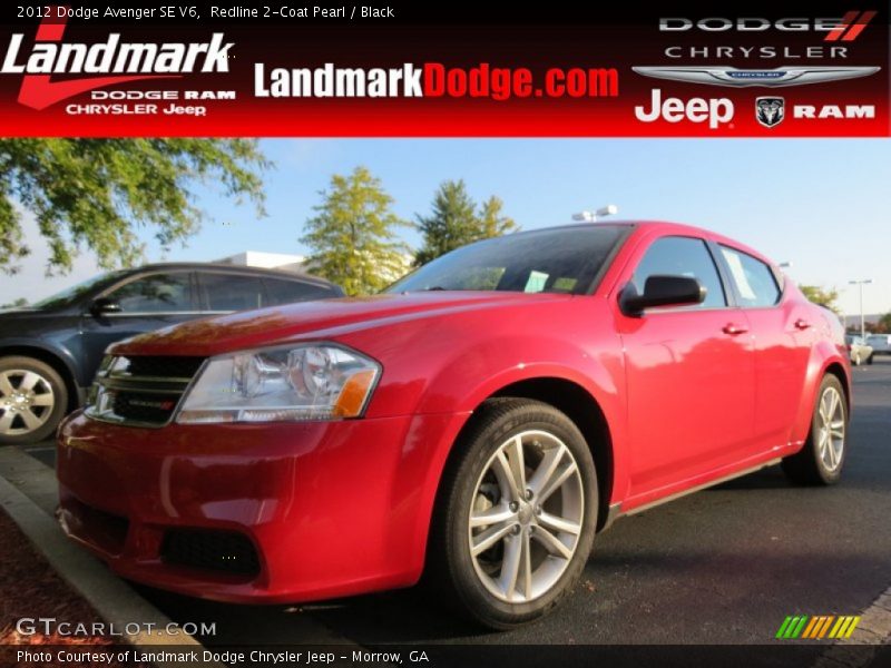 Redline 2-Coat Pearl / Black 2012 Dodge Avenger SE V6