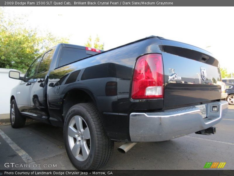 Brilliant Black Crystal Pearl / Dark Slate/Medium Graystone 2009 Dodge Ram 1500 SLT Quad Cab