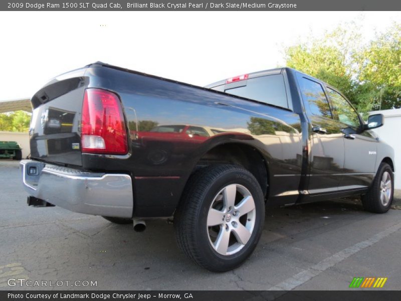 Brilliant Black Crystal Pearl / Dark Slate/Medium Graystone 2009 Dodge Ram 1500 SLT Quad Cab