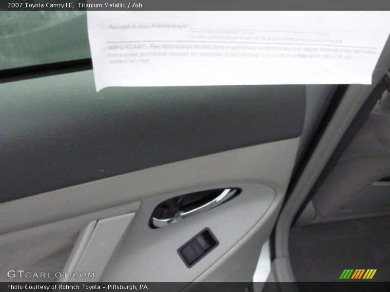Titanium Metallic / Ash 2007 Toyota Camry LE