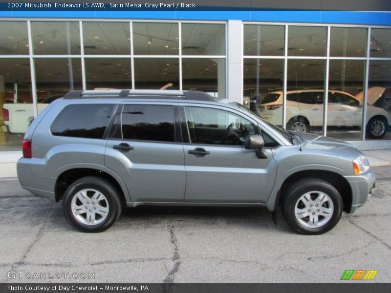 Satin Meisai Gray Pearl / Black 2007 Mitsubishi Endeavor LS AWD