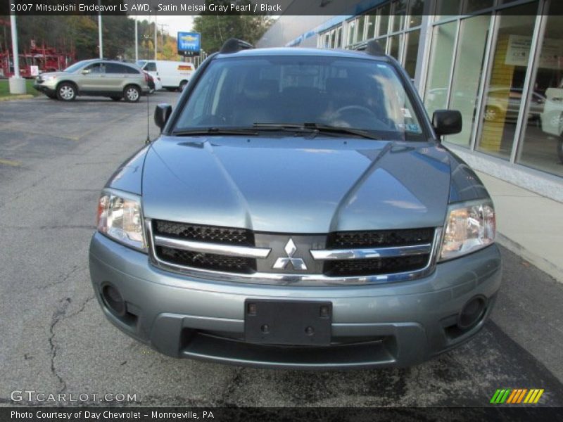 Satin Meisai Gray Pearl / Black 2007 Mitsubishi Endeavor LS AWD