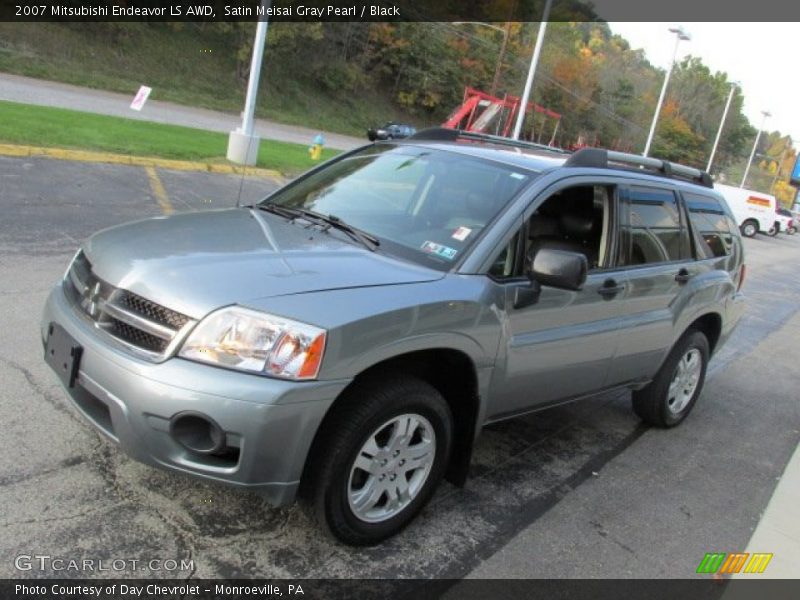 Satin Meisai Gray Pearl / Black 2007 Mitsubishi Endeavor LS AWD