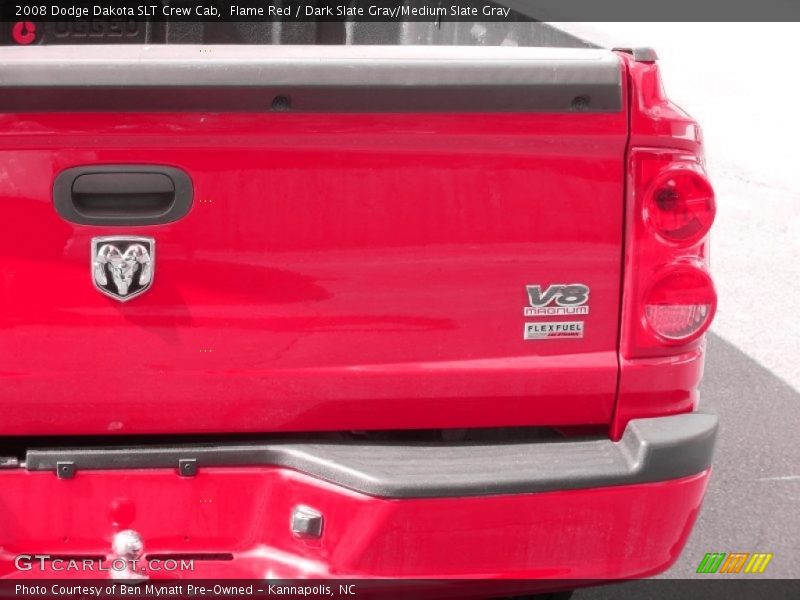Flame Red / Dark Slate Gray/Medium Slate Gray 2008 Dodge Dakota SLT Crew Cab