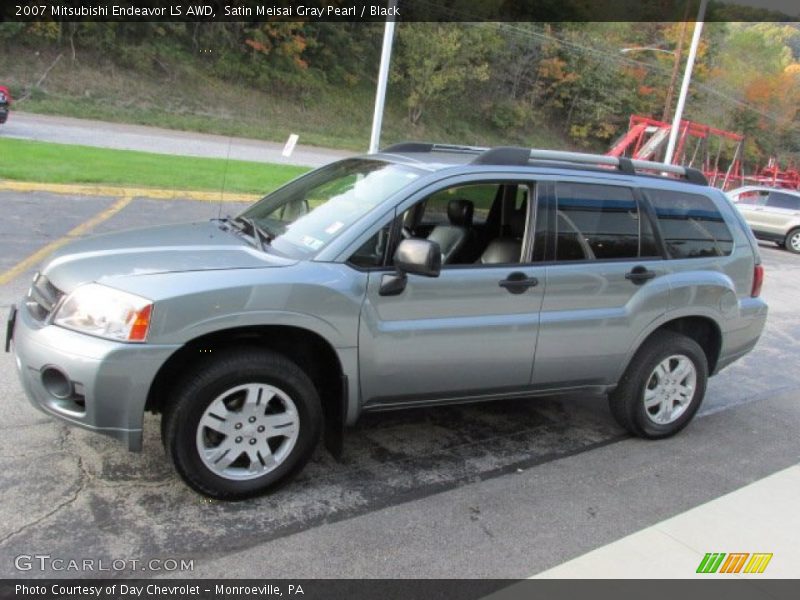 Satin Meisai Gray Pearl / Black 2007 Mitsubishi Endeavor LS AWD