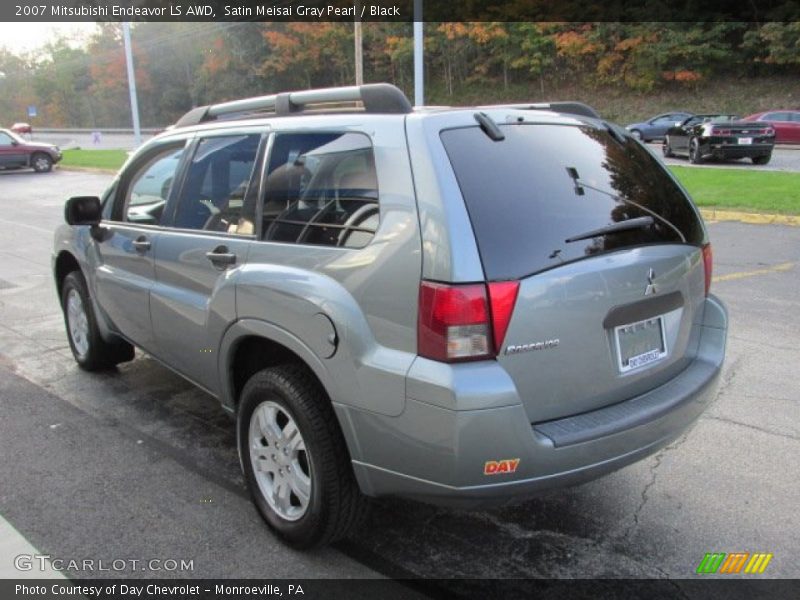 Satin Meisai Gray Pearl / Black 2007 Mitsubishi Endeavor LS AWD