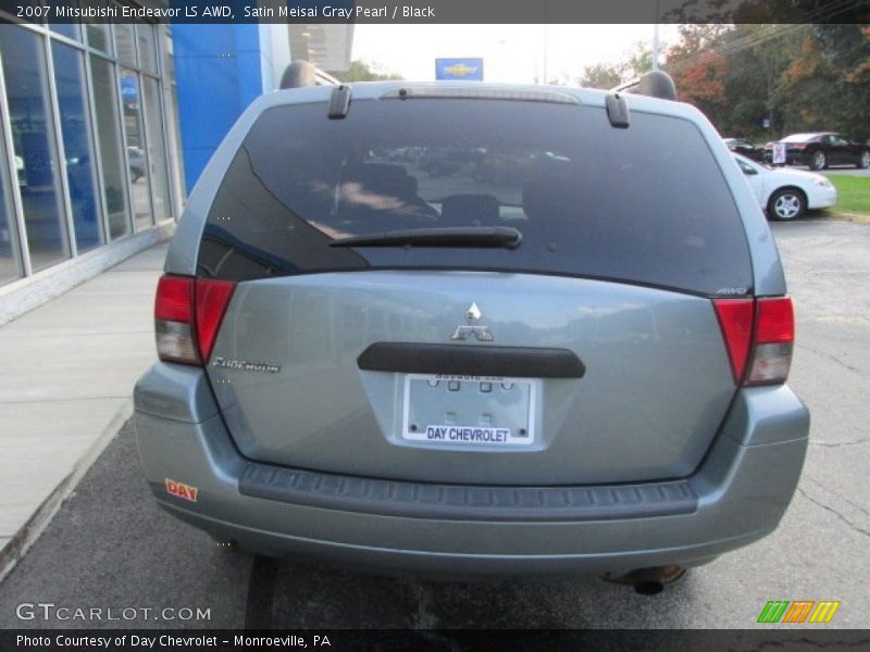 Satin Meisai Gray Pearl / Black 2007 Mitsubishi Endeavor LS AWD