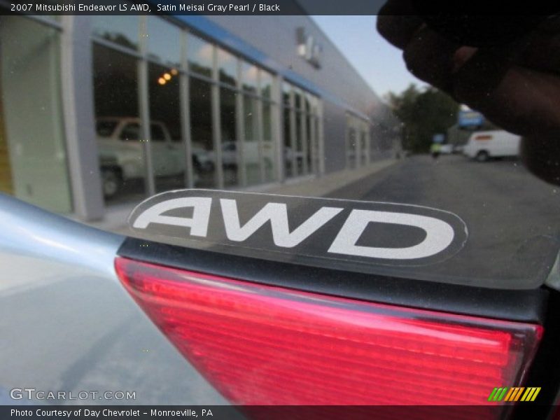 Satin Meisai Gray Pearl / Black 2007 Mitsubishi Endeavor LS AWD