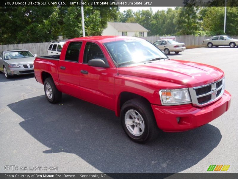 Flame Red / Dark Slate Gray/Medium Slate Gray 2008 Dodge Dakota SLT Crew Cab