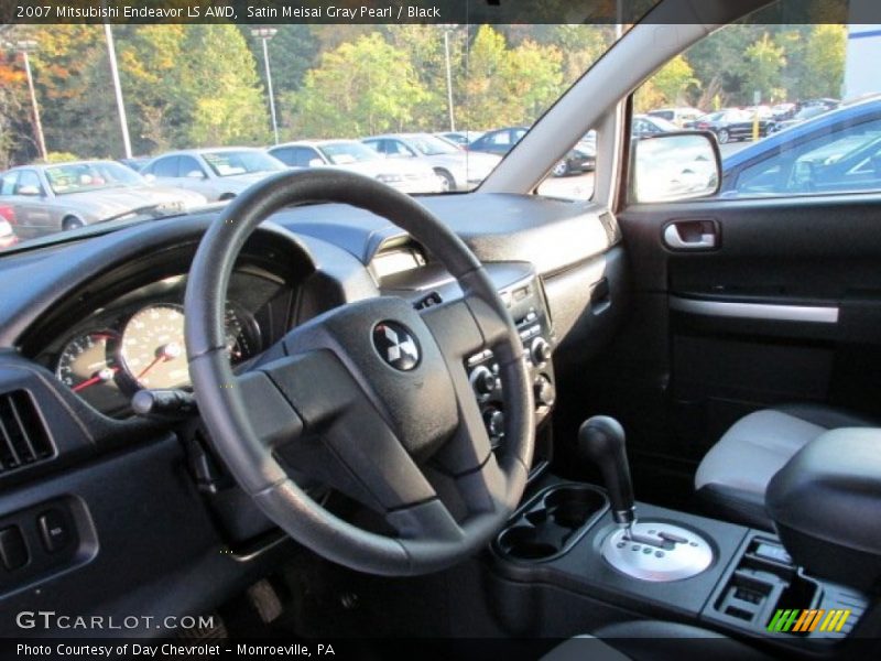 Satin Meisai Gray Pearl / Black 2007 Mitsubishi Endeavor LS AWD