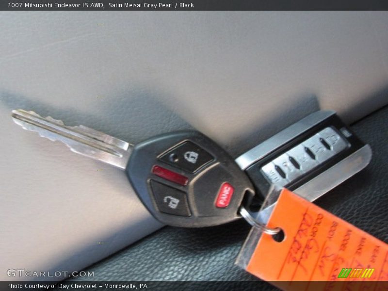 Satin Meisai Gray Pearl / Black 2007 Mitsubishi Endeavor LS AWD