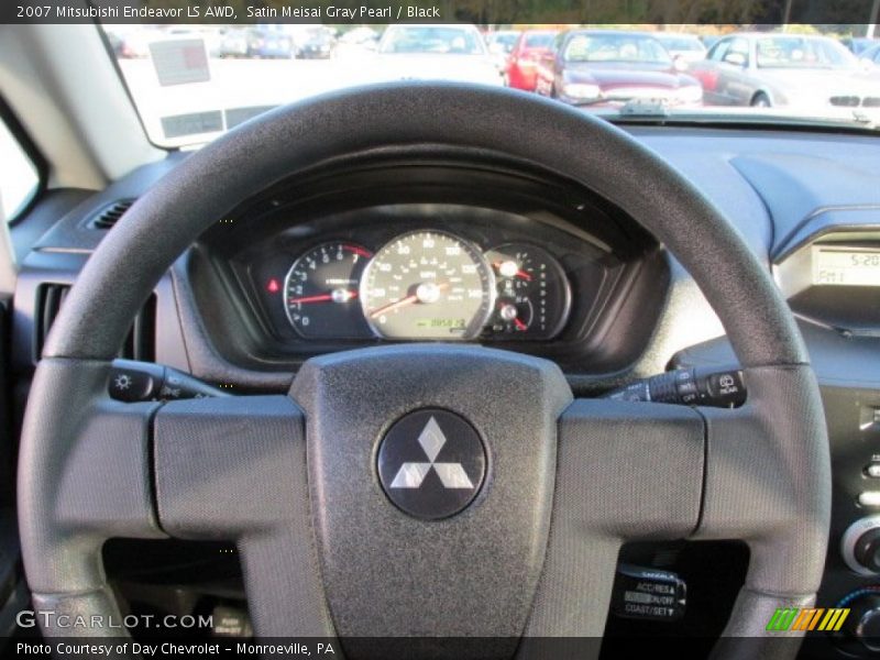 Satin Meisai Gray Pearl / Black 2007 Mitsubishi Endeavor LS AWD