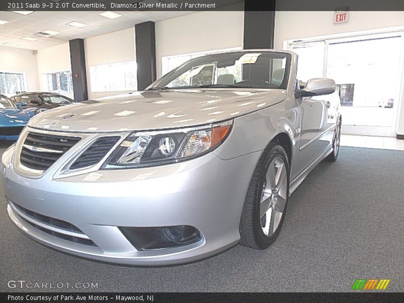 Diamond Silver Metallic / Parchment 2011 Saab 9-3 2.0T Convertible