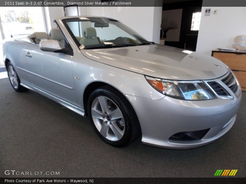 Diamond Silver Metallic / Parchment 2011 Saab 9-3 2.0T Convertible