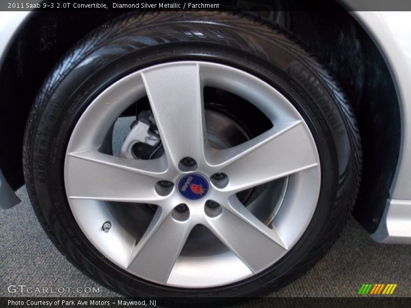 Diamond Silver Metallic / Parchment 2011 Saab 9-3 2.0T Convertible