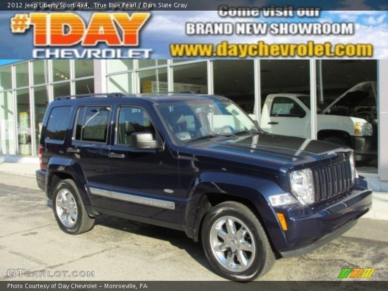 True Blue Pearl / Dark Slate Gray 2012 Jeep Liberty Sport 4x4