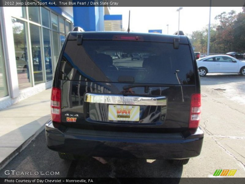 True Blue Pearl / Dark Slate Gray 2012 Jeep Liberty Sport 4x4