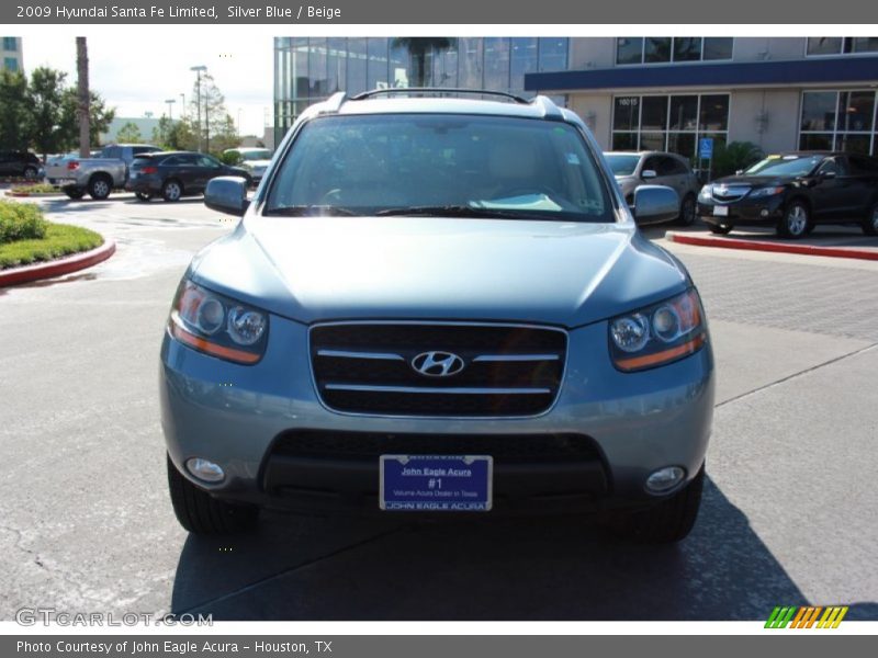 Silver Blue / Beige 2009 Hyundai Santa Fe Limited