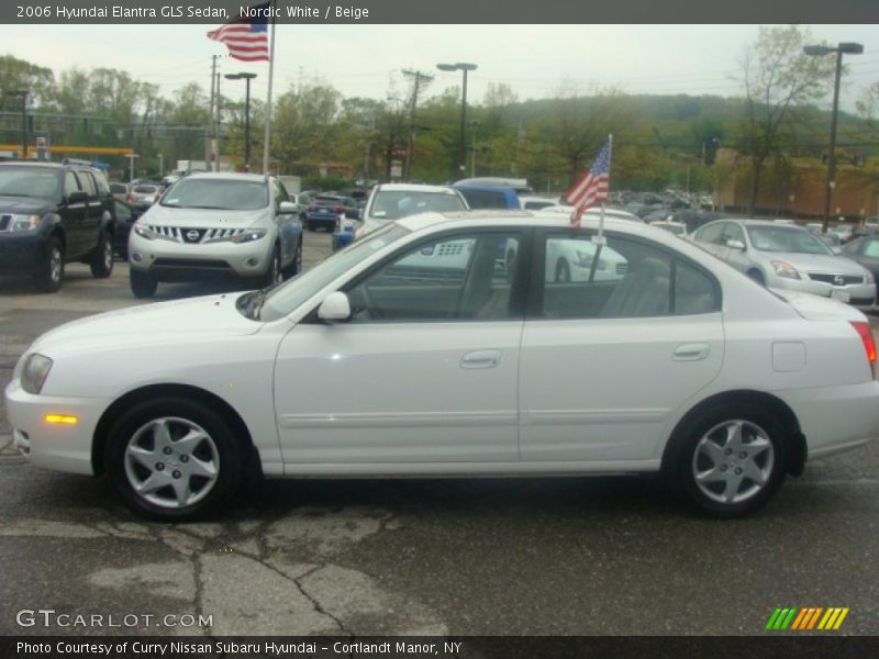 Nordic White / Beige 2006 Hyundai Elantra GLS Sedan