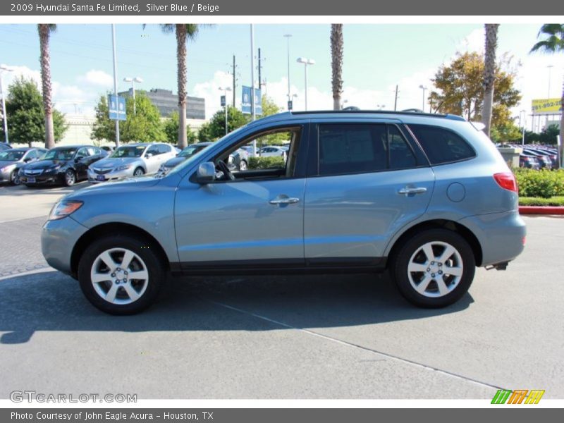 Silver Blue / Beige 2009 Hyundai Santa Fe Limited