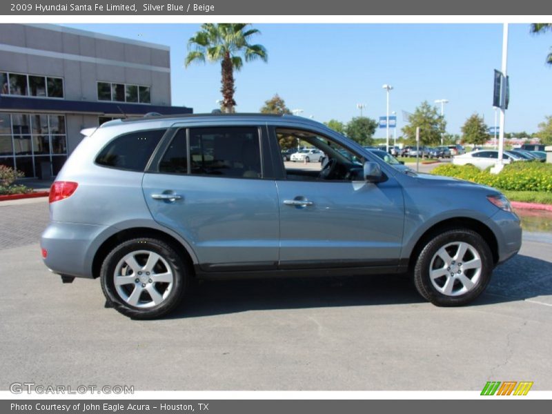 Silver Blue / Beige 2009 Hyundai Santa Fe Limited