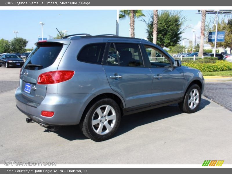 Silver Blue / Beige 2009 Hyundai Santa Fe Limited