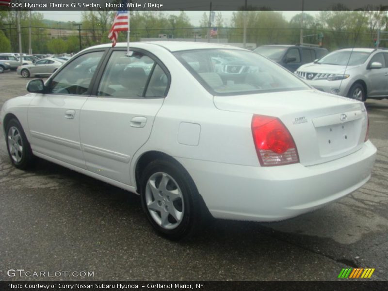 Nordic White / Beige 2006 Hyundai Elantra GLS Sedan