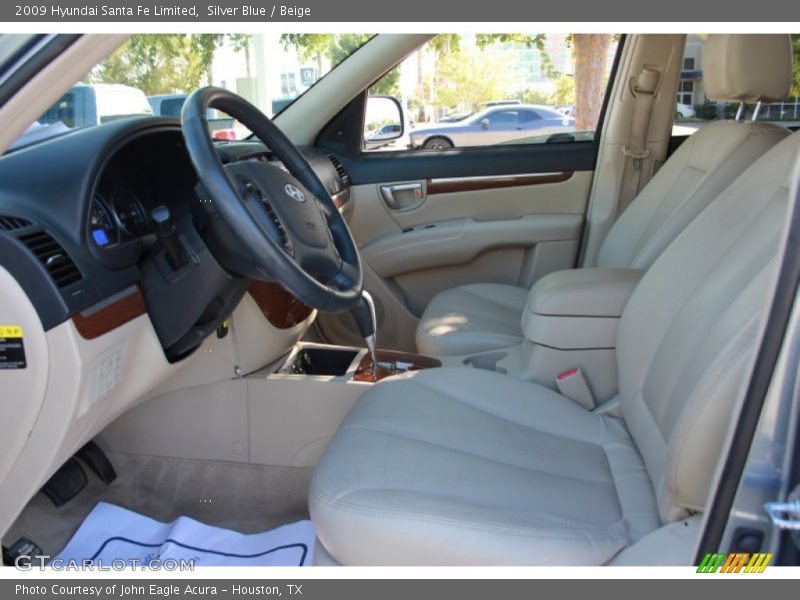 Silver Blue / Beige 2009 Hyundai Santa Fe Limited