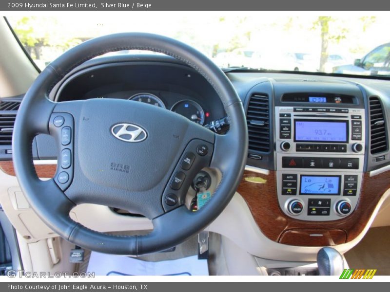 Silver Blue / Beige 2009 Hyundai Santa Fe Limited